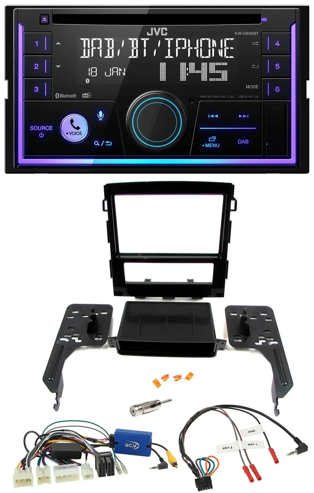 JVC Lenkrad USB 2DIN DAB Bluetooth CD Autoradio für Subaru Impreza ab 2018