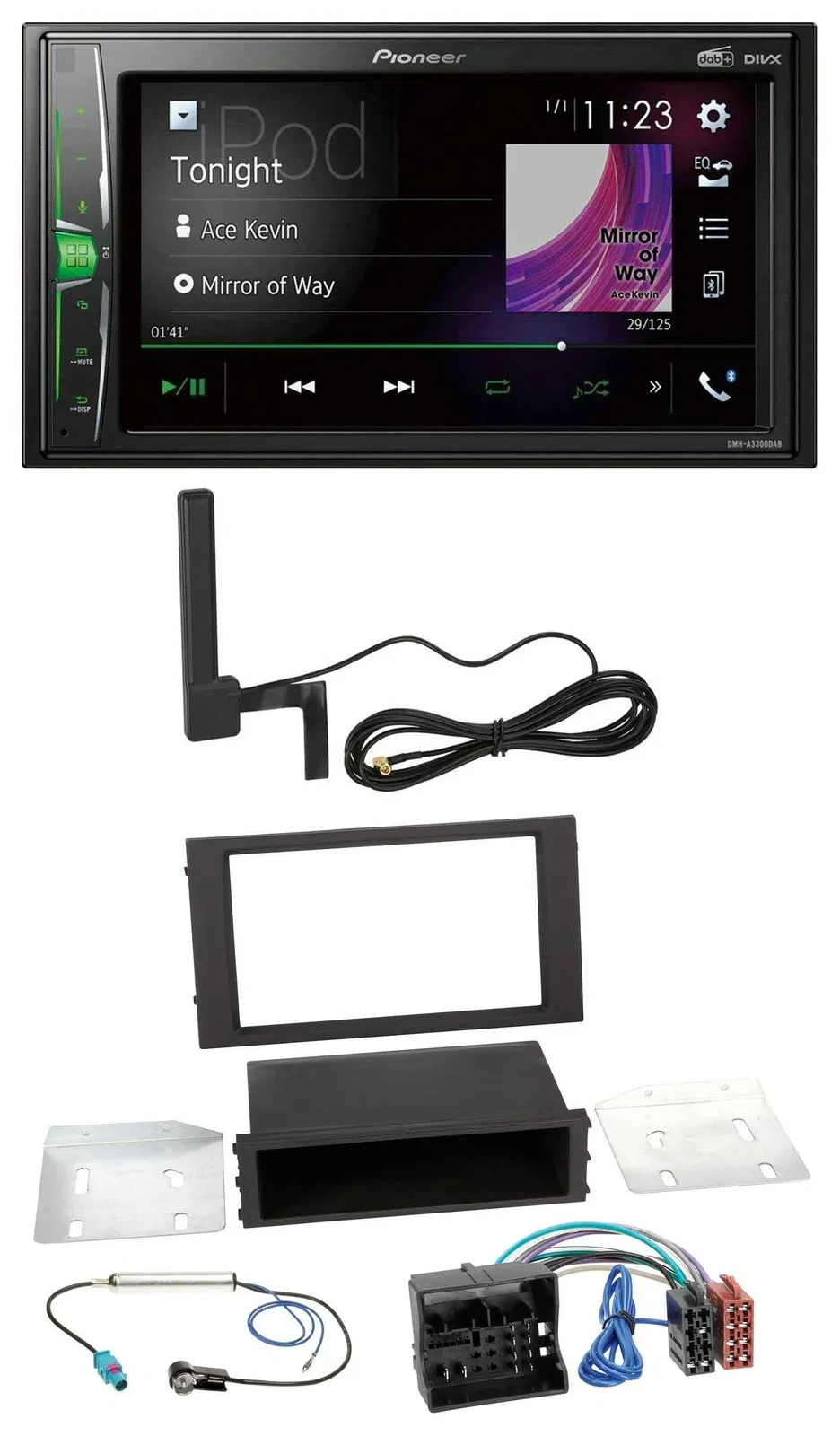 Автомагнитола для Seat Leon (с 2014) Pioneer 2DIN Bluetooth DAB MP3 AUX