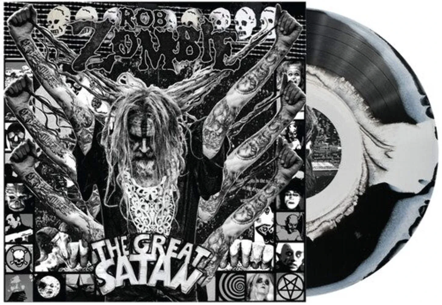 Rob Zombie - The Great Satan [Indie-Exclusive Black & White Vinyl] NEW Vinyl