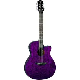 Электроакустическая гитара Luna Guitars Gypsy Grand Concert Quilt Ash Transparent Purple