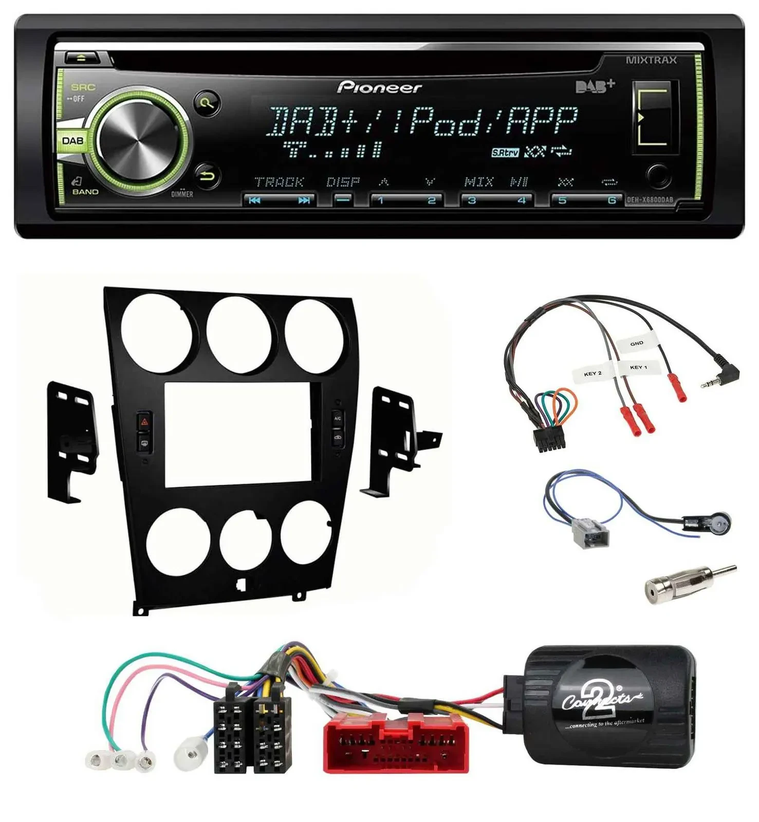 Pioneer DAB USB MP3 Lenkrad CD Autoradio für Mazda 6 (2006-2008)