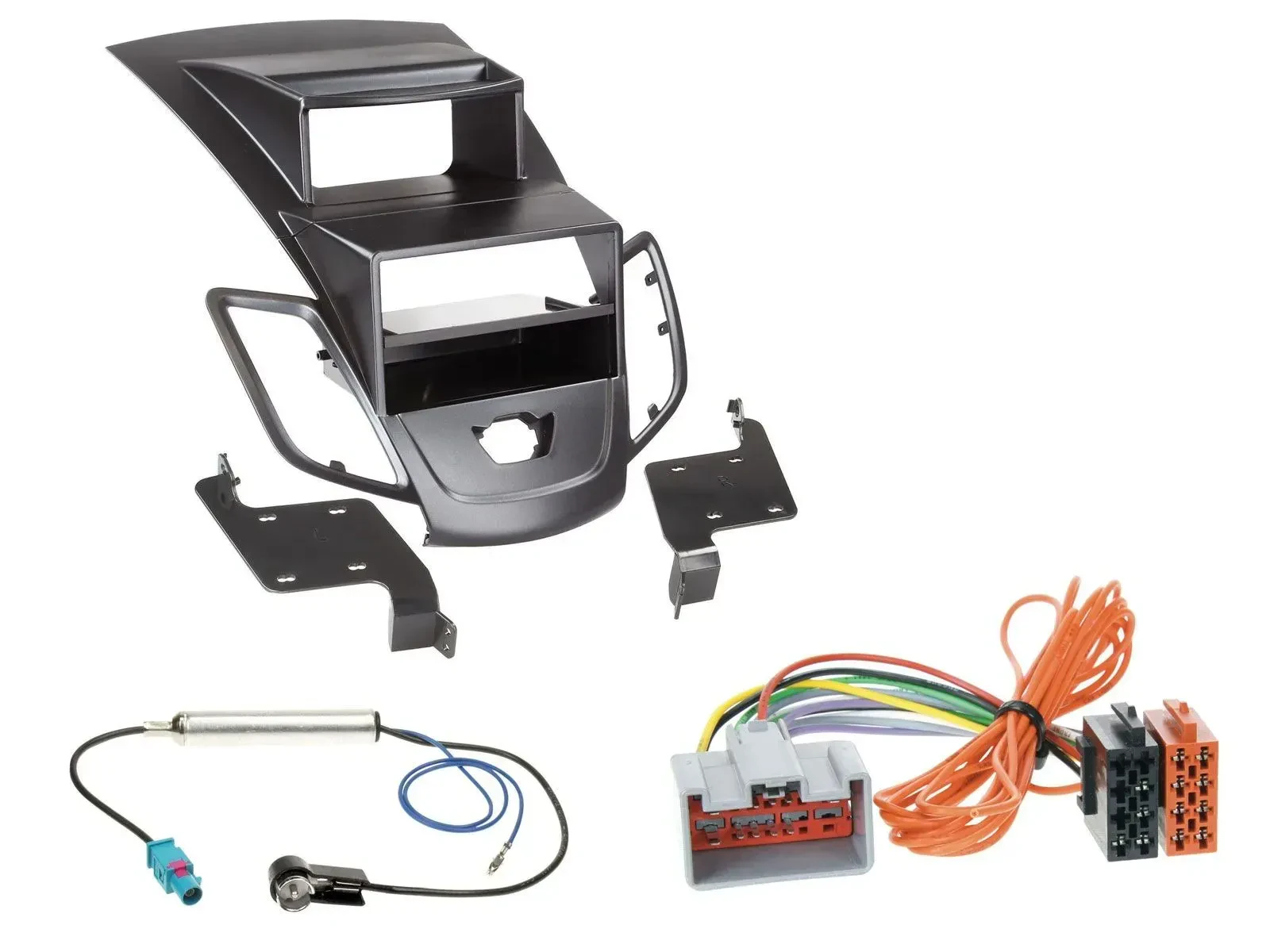 Установочный комплект для автомагнитолы Caraudio24 для Ford Fiesta (2008–2010), 1-DIN, чёрный (набор)