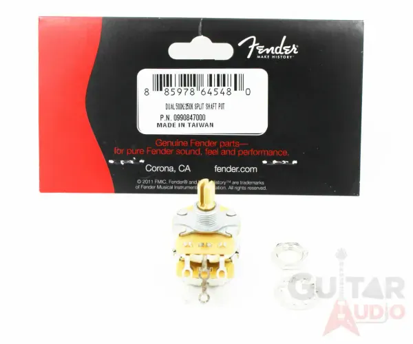 Genuine Fender Dual 500/250K Split Shaft Potentiometer/Pot - 099-0847-000