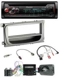 Pioneer Lenkrad DAB CD Bluetooth USB Autoradio für Ford S-Max Mondeo Can 07-14 A