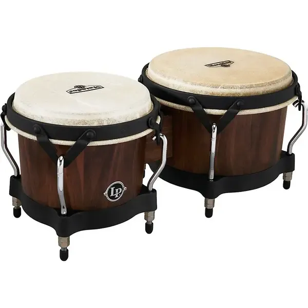 Бонго LP Matador Pine Whiskey Barrel Bongos with Black Hardware