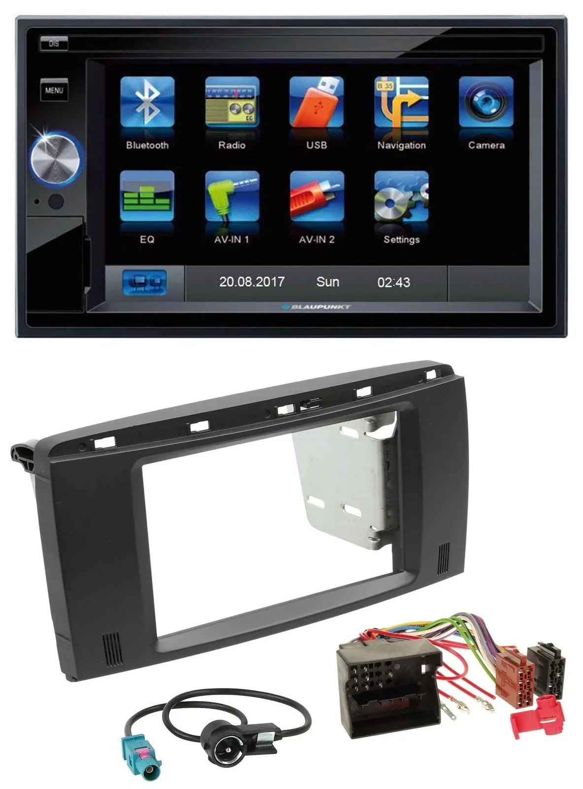 Автомагнитола для Mercedes R-Class 2006–201 Blaupunkt 2DIN, Bluetooth, USB, AUX, SD, MP3