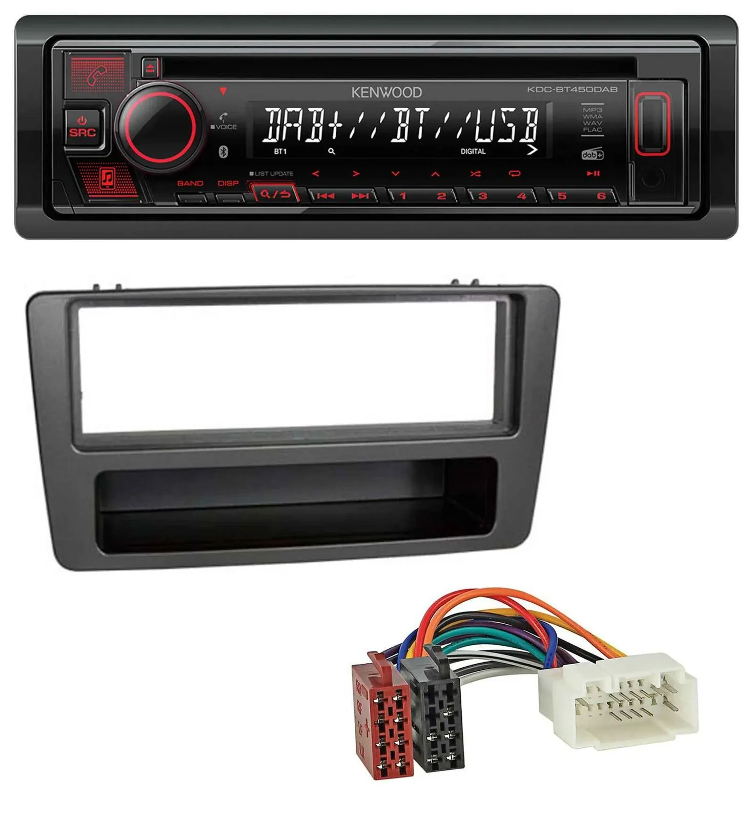 Kenwood MP3 CD USB Bluetooth DAB Autoradio für Honda Civic 01-03 man. Klima anth