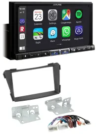 Alpine 2DIN DAB USB MP3 Bluetooth Autoradio für Hyundai i40 ab 2011 VF schwarz A