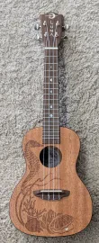 Luna UKE PEARL C Concert Size All Solid Mahogany Ukulele w/Seahorse Design