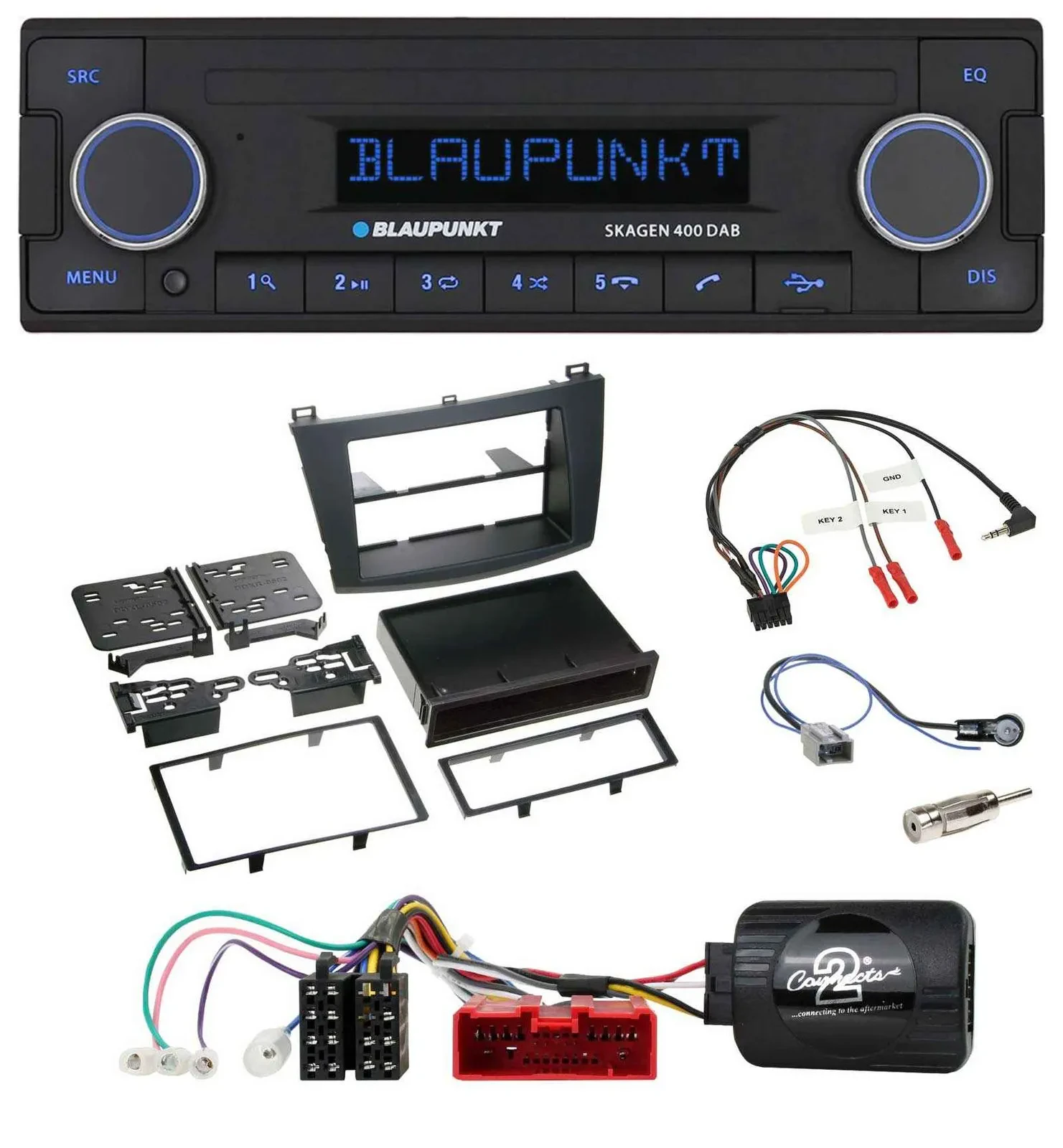 Blaupunkt DAB USB Bluetooth Lenkrad Autoradio für Mazda 3 2009-2013 analog