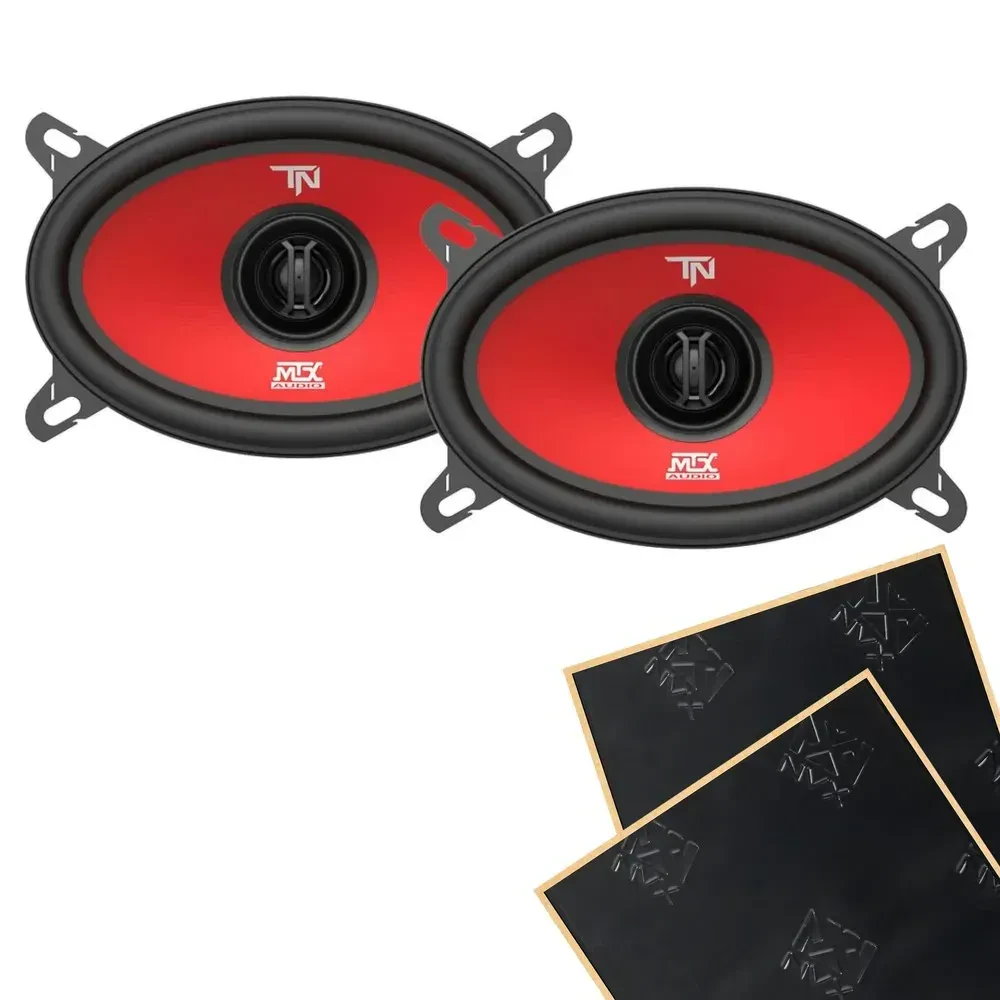 Автомобильные динамики MTX Terminator46, коаксиальные, 2-полосные, 4x6", 4 Ом, 160 Вт RMS (набор, 2 пары) с материалом шумопоглощения
