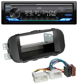 Автомагнитола JVC Bluetooth DAB USB MP3 для Kia Soul (с 2014), черный