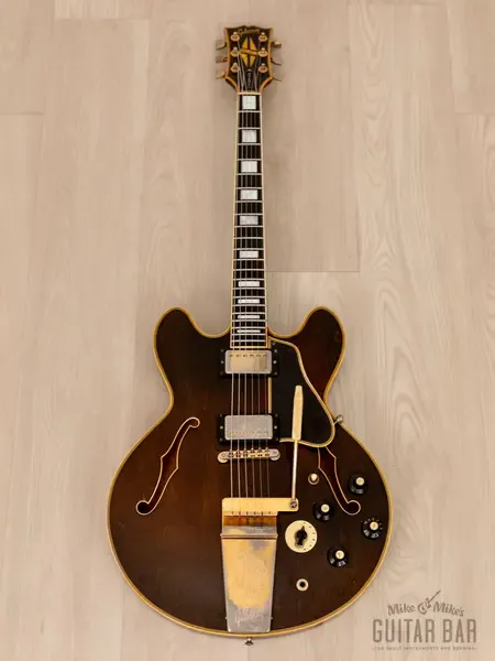 Полуакустическая электрогитара GIbson ES-355 TDW Semi-Hollow USA 1974 w/ T Tops, Varitone, Case