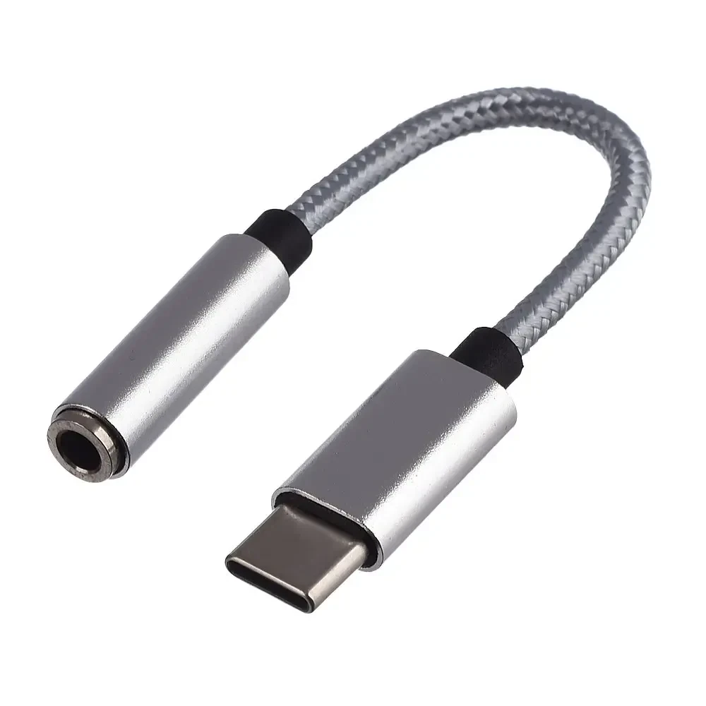 Переходник GoPower USB-C (m) – 3.5 мм (f), 0.1 м, белый, ПВХ