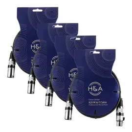 Микрофонный кабель H&A Value Series Professional Microphone Cable 4.5 м (4 штуки)
