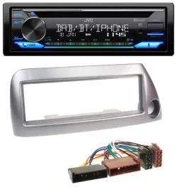 JVC Bluetooth MP3 USB DAB CD Autoradio für Ford Ka bis 2008 silber-metallic
