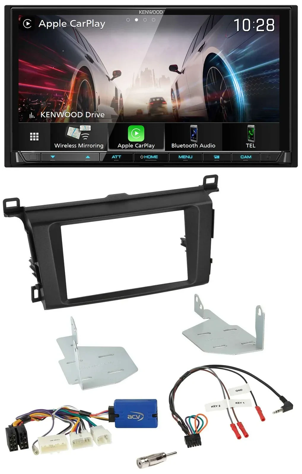 Автомагнитола Kenwood 2-DIN USB DAB Bluetooth для Toyota RAV4 (с 2013)