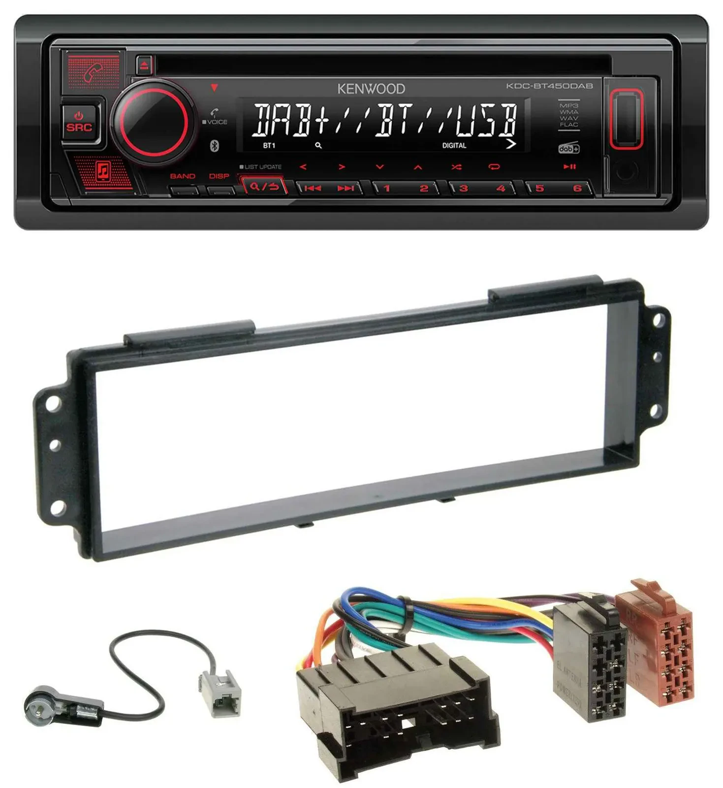Kenwood MP3 CD USB Bluetooth DAB Autoradio für Kia Picanto (2008-2011)