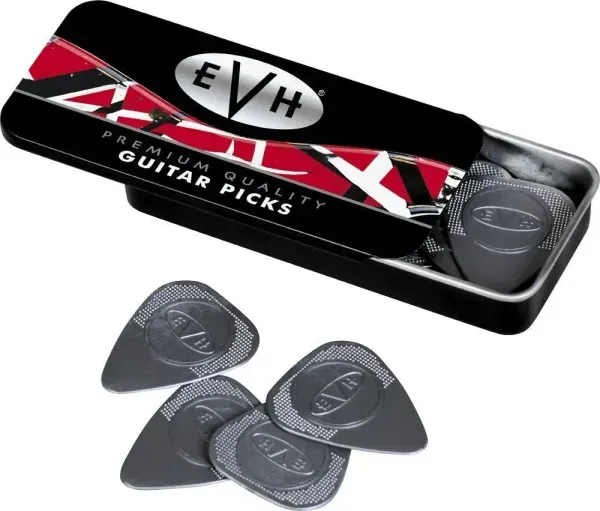 (12 Picks) EVH Eddie Van Halen .60mm Dozen Nylon Guitar Picks w/ Collector Tin