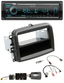 Kenwood Bluetooth Lenkrad DAB USB Autoradio für Fiat 500 L (ab 2012)