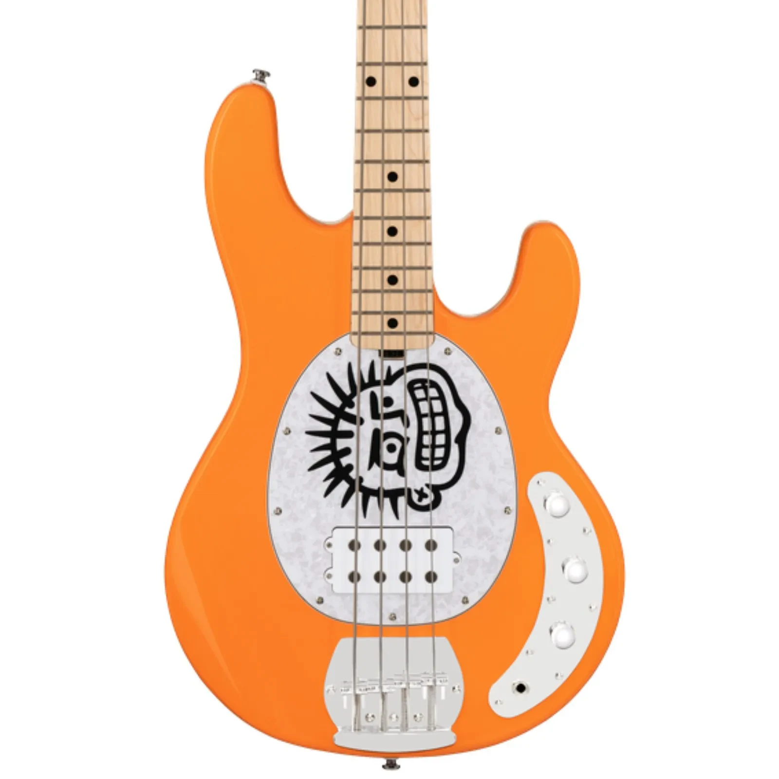 Sterling StingRay Mike Herrera Signature Bass Guitar, Maple, Orange Creamsicle