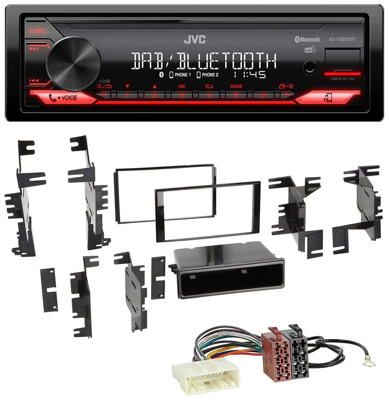 Автомагнитола для Nissan Quest (с 2011), Rogue (с 2011), Titan (с 2013) JVC Bluetooth, USB, DAB, MP3