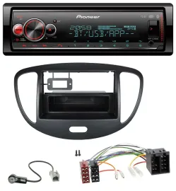 Автомагнитола для Hyundai i10 (2008–2013) Pioneer Bluetooth, USB, MP3, DAB черный