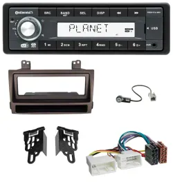 Автомагнитола для Hyundai Sonata Continental 1-DIN MP3/AUX/USB/DAB тёмно-коричневая