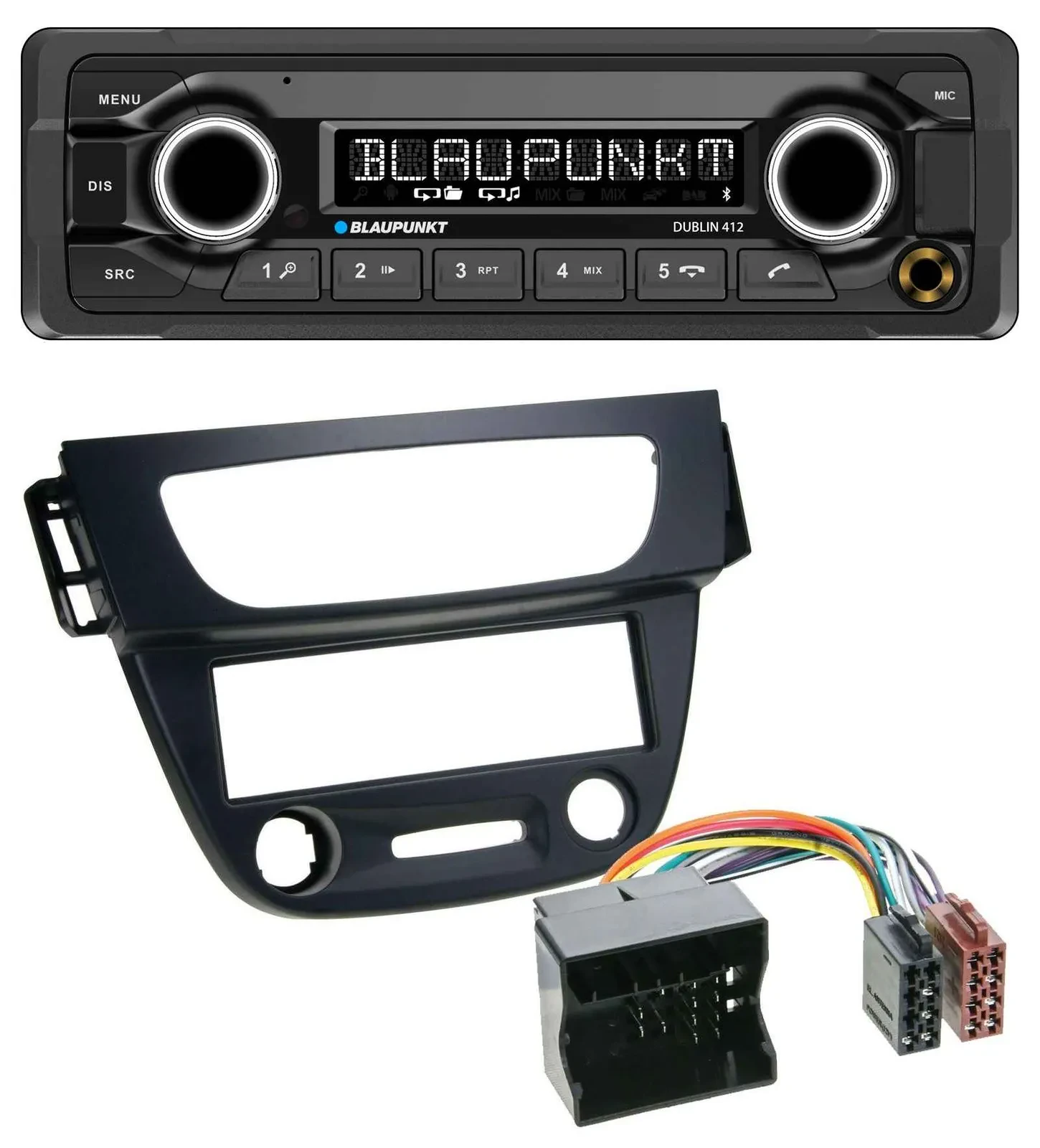 Blaupunkt MP3 Bluetooth USB AUX Autoradio für Renault Megane 3 09-14 Quadlock sc