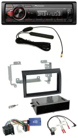 Автомагнитола для Fiat Ducato (2008–2011) Pioneer 1 DIN, DAB, MP3, USB, поддержка управления с руля, черный