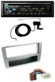 Автомагнитола Pioneer CD/MP3 USB AUX DAB для Honda Civic 2001–2003, серебристая для механического климат-контроля