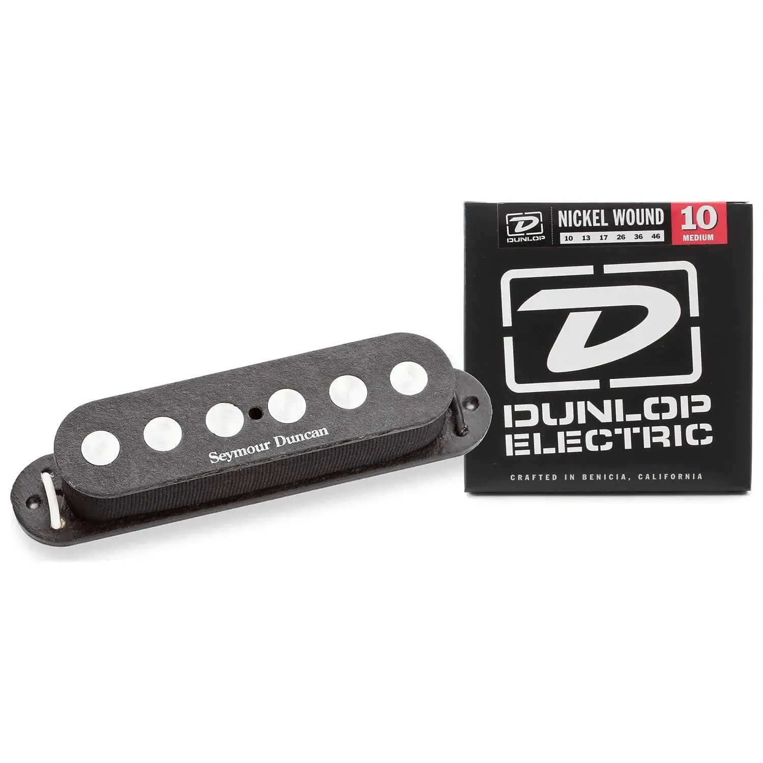 Звукосниматель для электрогитары Seymour Duncan SSL-4 Qtr Pound Flat, черный, с струнами