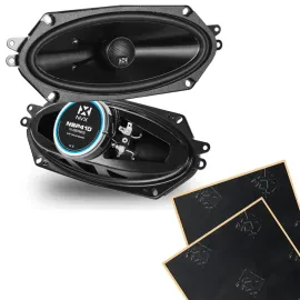NVX NSP410 160W RMS 4x10" N-Series 2-Way Coaxial Car Speakers w/ Sound Damping