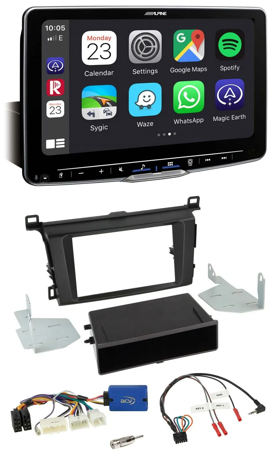 Автомагнитола Alpine Bluetooth USB DAB для Toyota RAV4 (с 2013)