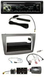 Автомагнитола для Alfa Mito 2014–2018 Pioneer MP3, USB, CD, DAB, совместима с кнопками на руле, серебристая