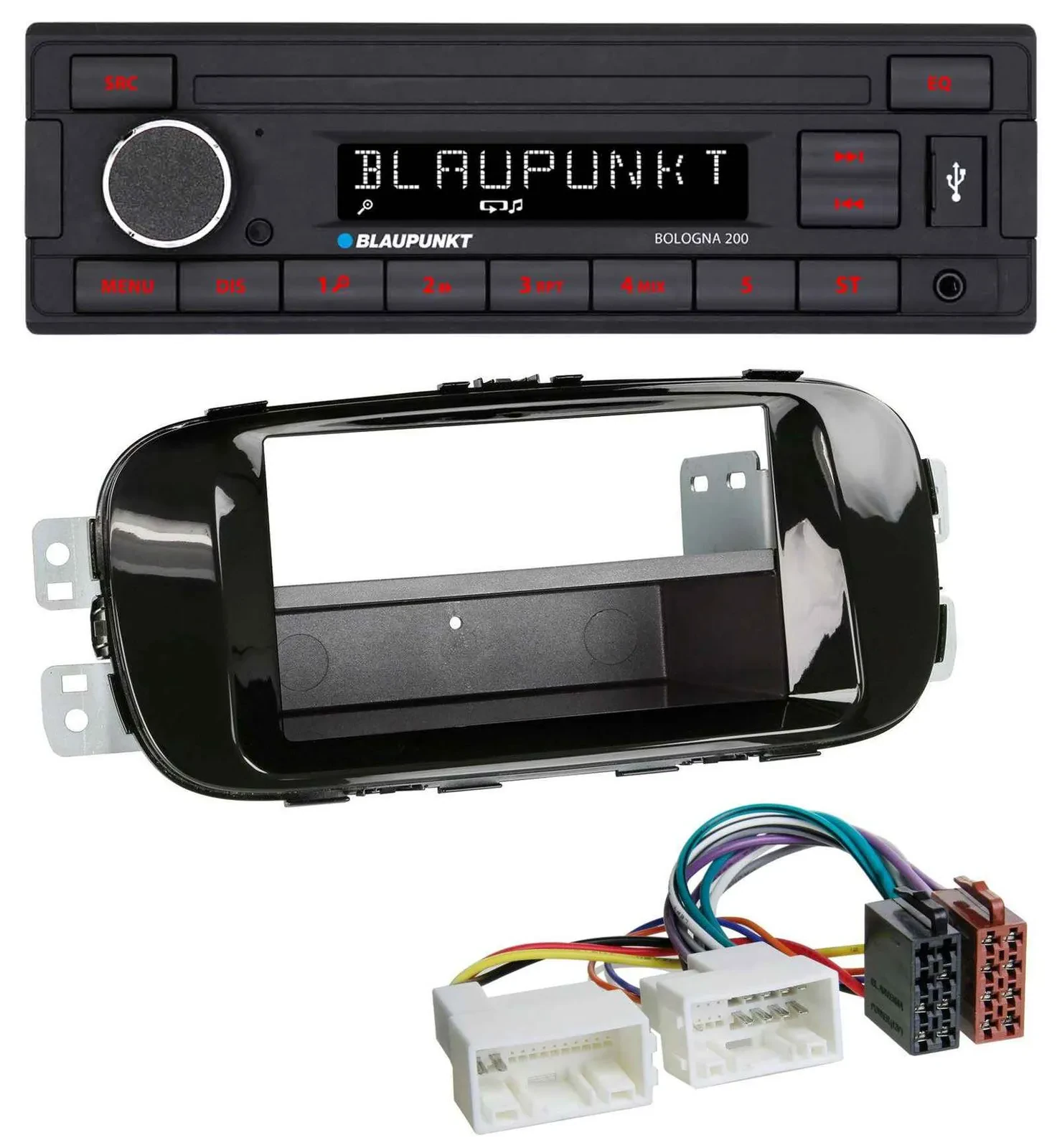 Blaupunkt MP3 AUX USB 1DIN Autoradio für Kia Soul PS ab 14 piano-schwarz