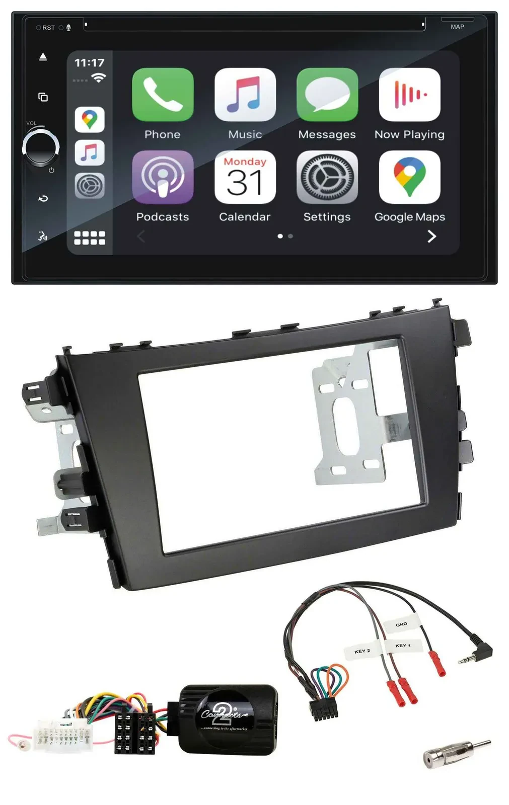 Blaupunkt 2DIN Bluetooth DAB USB DVD Lenkrad Autoradio für Suzuki Celerio LF ab