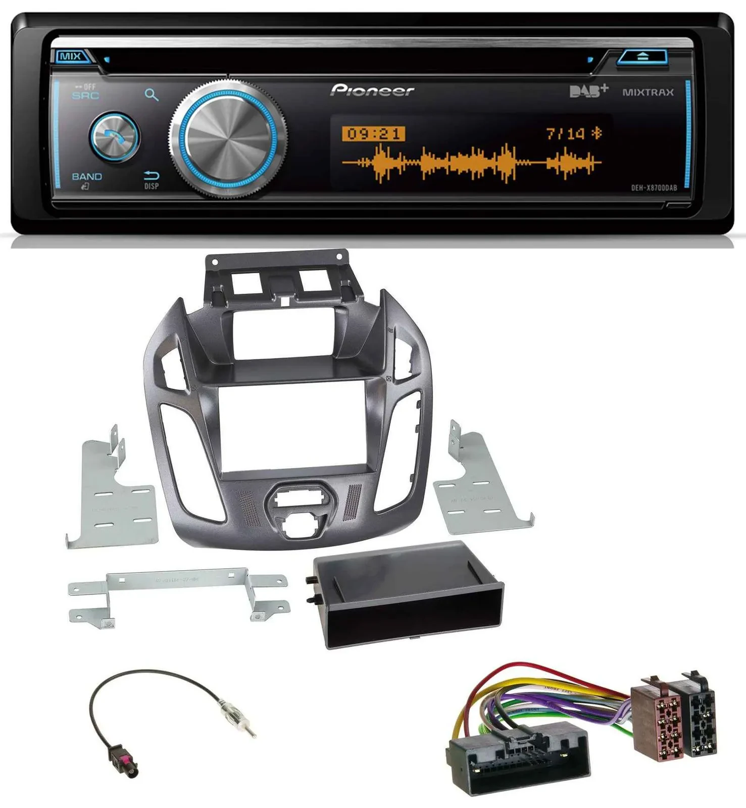 Pioneer MP3 DAB USB CD Bluetooth Autoradio für Ford Transit Connect 12-18 Displa