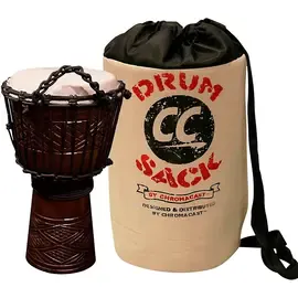 Джембе Sawtooth Tribe Series 8" Hand-Carved Congo Design Rope Djembe w/Carry Bag