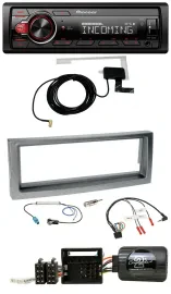 Pioneer MP3 Lenkrad CD DAB USB Autoradio für Citroen C5 ab 2005 grau-metallic