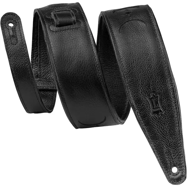 Ремень для гитары Levy's MG317MP Black Garment Leather Guitar Strap Black Moon