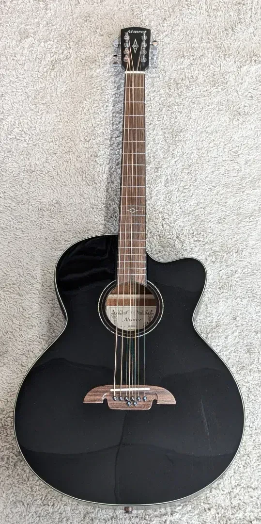 Б/У Электроакустическая гитара Alvarez ABT60CE-8BK 8-струнная баритон черный