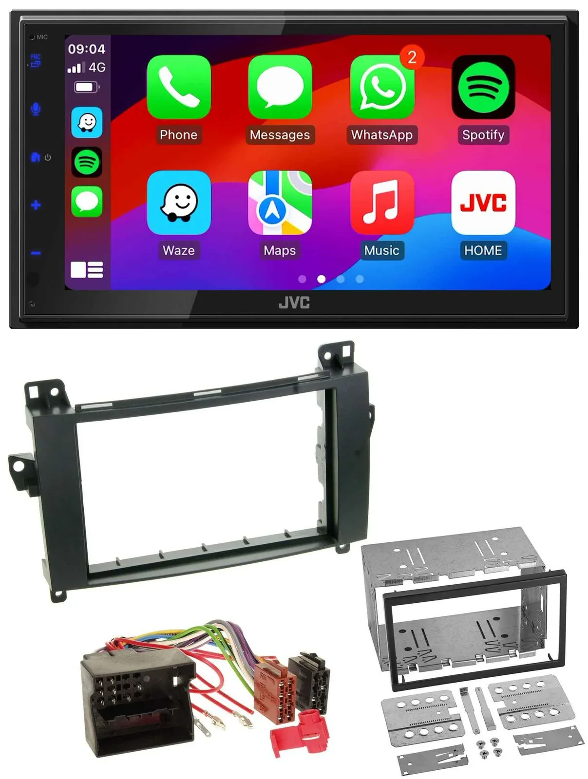 JVC Bluetooth 2DIN MP3 DAB USB Autoradio für Mercedes A-Klasse W169 C169