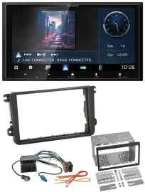 Kenwood Bluetooth 2DIN USB DAB MP3 Autoradio für VW Caddy Golf 5 6 Jetta ab 2003