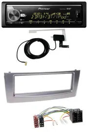 Pioneer Bluetooth DAB USB MP3 Autoradio für Fiat Punto Grande Punto ab 05 grau