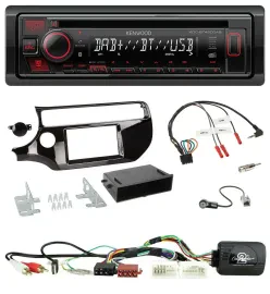 Kenwood Lenkrad CD USB Bluetooth DAB Autoradio für Kia Rio UB ab 03/2015 piano s