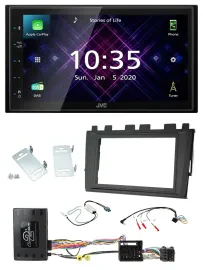 JVC DAB 2DIN Lenkrad Bluetooth USB Autoradio für VW Polo ab 2018 MIB II Infoadap