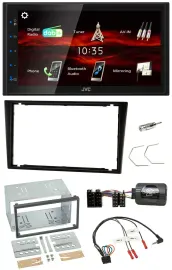 JVC USB Bluetooth Lenkrad DAB 2DIN Autoradio für Opel Corsa C Omega B Agila A sc