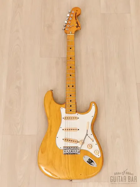 Электрогитара Fender Stratocaster Natural Ash Body Featherweight USA 1974 w/Case