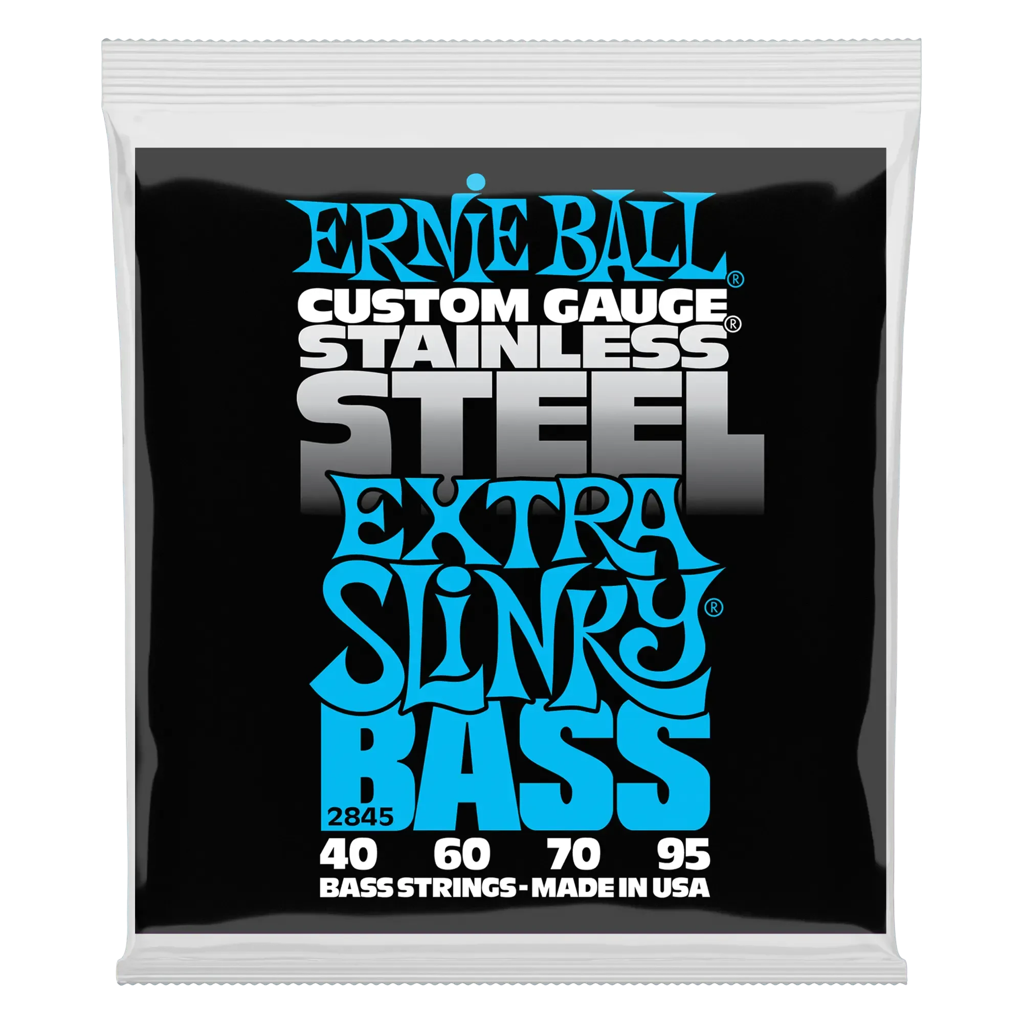 Струны для бас-гитары Ernie Ball 2845 Stainless Steel Bass Extra Slinky 40-95